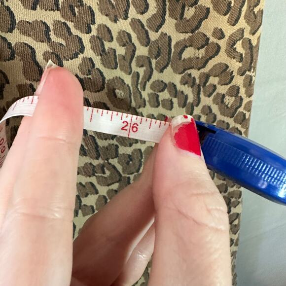 Lucky Brand Jeans 25 Leopard Print Brown High Rise Straight Bridgette Ankle - Picture 11 of 13